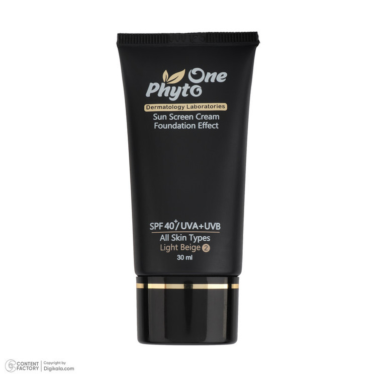 کرم ضد آفتاب رنگی فیتو وان SPF 40 مدل 981 حاوی محافظ UVA و UVB مناسب انواع پوست حجم 30 میلیلیتر