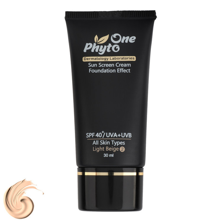 کرم ضد آفتاب رنگی فیتو وان SPF 40 مدل 981 حاوی محافظ UVA و UVB مناسب انواع پوست حجم 30 میلیلیتر