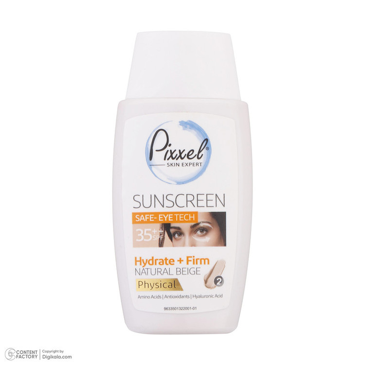 کرم ضدآفتاب رنگی پیکسل SPF35 مدل physical مناسب انواع پوست، حجم 50 میلیلیتر