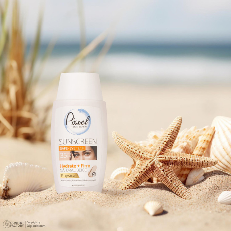 کرم ضدآفتاب رنگی پیکسل SPF35 مدل physical مناسب انواع پوست، حجم 50 میلیلیتر