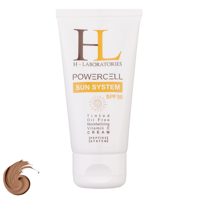 کرم ضدآفتاب رنگی اچ ال مدل SPF50 مناسب انواع پوست، حجم 50 میلی‌لیتر
