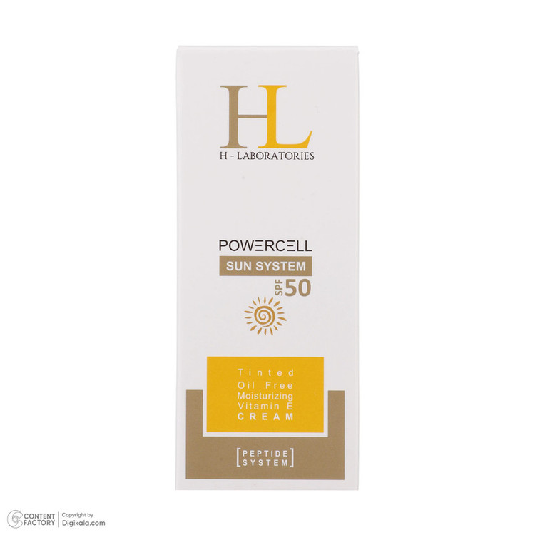 کرم ضدآفتاب رنگی اچ ال مدل SPF50 مناسب انواع پوست، حجم 50 میلیلیتر
