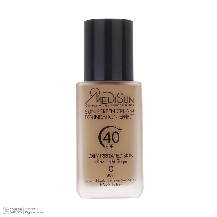 کرم ضد آفتاب رنگی مدیسان SPF 40 مدل No.0 مناسب پوستهای چرب حجم 30 میلیلیتر