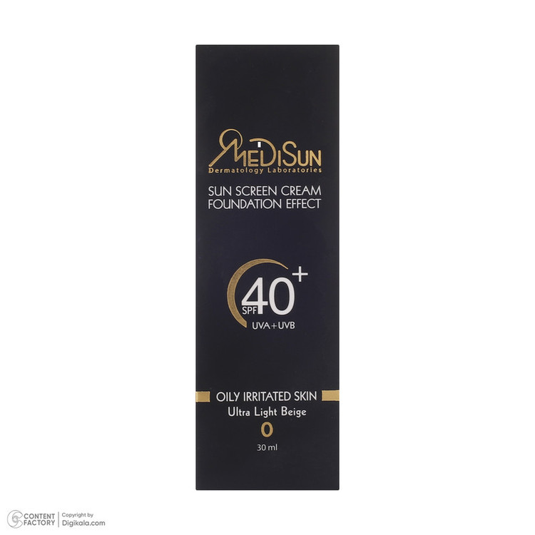 کرم ضد آفتاب رنگی مدیسان SPF 40 مدل No.0 مناسب پوستهای چرب حجم 30 میلیلیتر