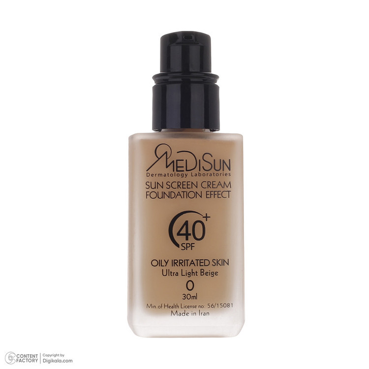 کرم ضد آفتاب رنگی مدیسان SPF 40 مدل No.0 مناسب پوستهای چرب حجم 30 میلیلیتر