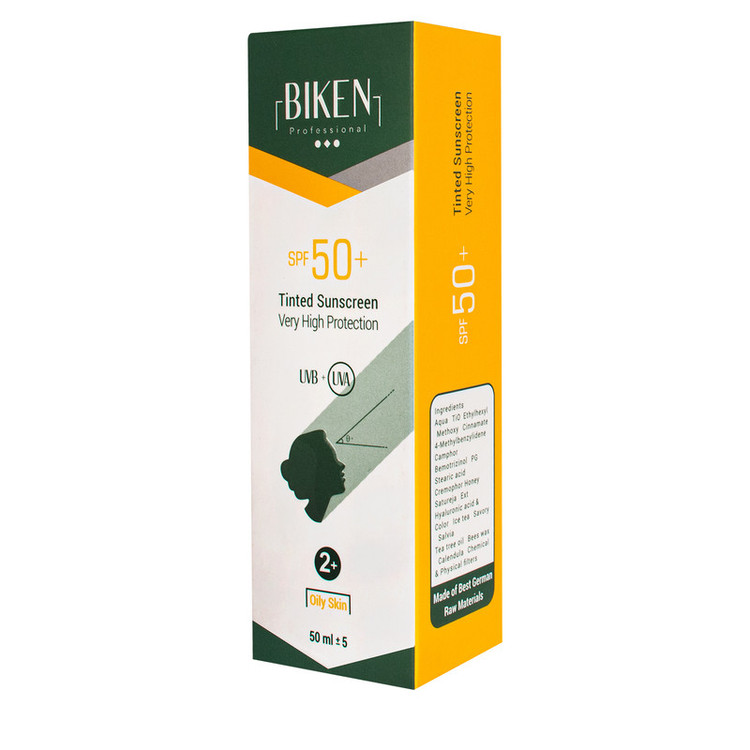 کرم ضد آفتاب رنگی بیکن SPF 50 مدل +2 مناسب پوست های چرب حجم 50 میلیلیتر