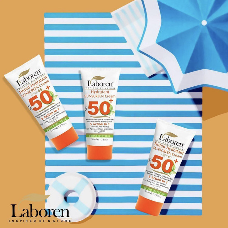 کرم ضد آفتاب رنگی لابورن +SPF50 کد 01 حجم 50 مناسب پوست های چرب حجم 50 میلیلیتر