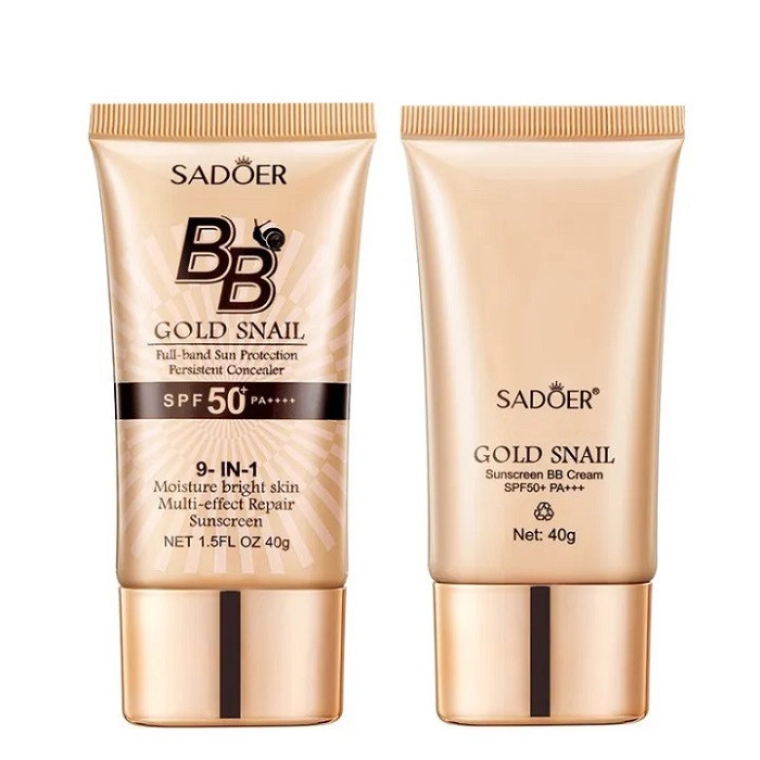 کرم ضدآفتاب رنگی سادور SPF 50 مدل حلزون محافظ UVA و ++++PA آبرسان مناسب انواع پوست حجم 40 میلی لیتر