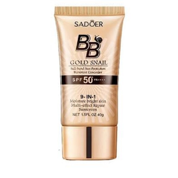 کرم ضدآفتاب رنگی سادور SPF 50 مدل حلزون محافظ UVA و ++++PA آبرسان مناسب انواع پوست حجم 40 میلی لیتر