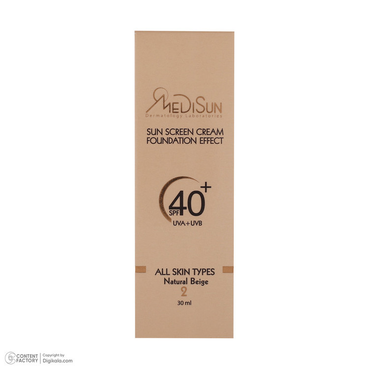 کرم ضد آفتاب رنگی مدیسان SPF 40 مدل 05 مناسب انواع پوست حجم 30 میلیلیتر