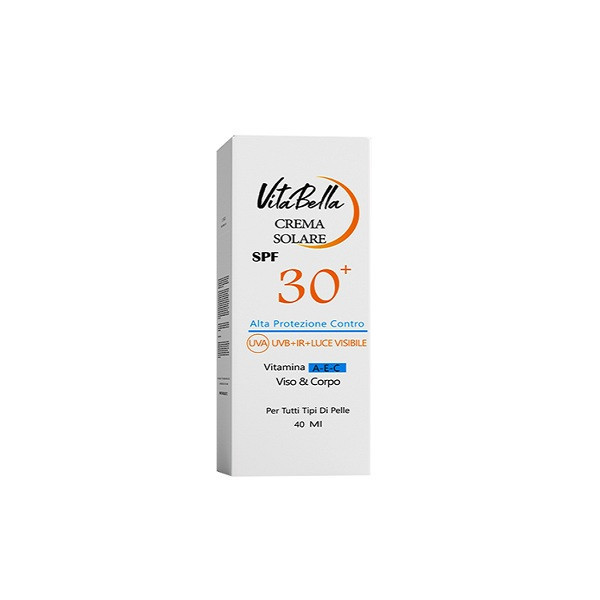 کرم ضدآفتاب بی رنگ ویتابلا SPF30 مدل 02 مناسب انواع پوست حجم 40 میلی لیتر