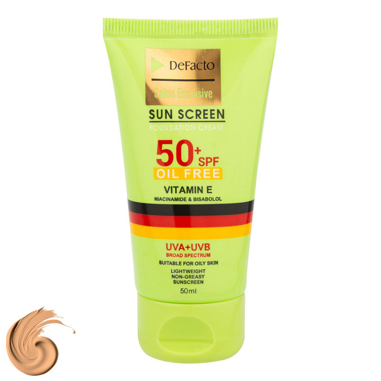 کرم ضد آفتاب رنگی صورت دیفکتو SPF 50 مدل 01 مناسب برای پوست های چرب حجم 50 میلیلیتر