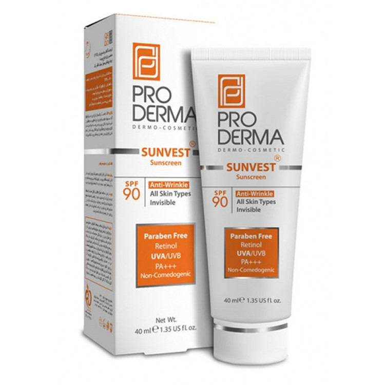 کرم ضدآفتاب و ضدچروک پرودرما مدل SPF90، حجم 40 میلیلیتر