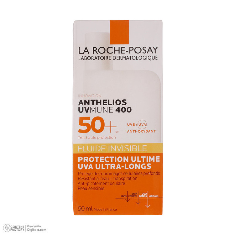 فلویید ضد آفتاب بدون رنگ لاروش پوزای SPF30 مدل Anthelios محافظ UVA ،UVB، مناسب انواع پوست حجم 50 میلیلیتر