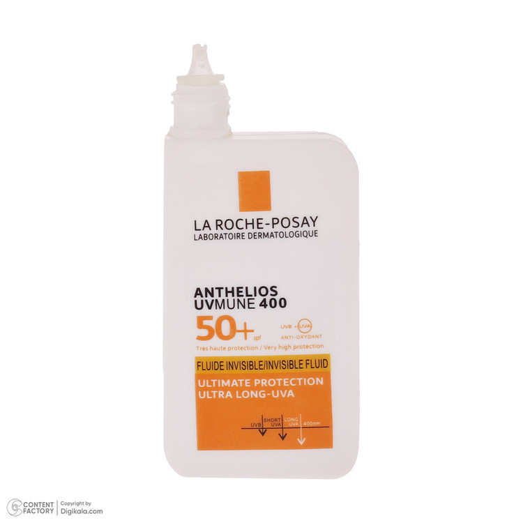 فلویید ضد آفتاب بدون رنگ لاروش پوزای SPF30 مدل Anthelios محافظ UVA ،UVB، مناسب انواع پوست حجم 50 میلیلیتر