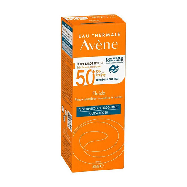 فلوئید ضد آفتاب بدون رنگ اون +SPF 50 مدل Ultra Light مناسب انواع پوست حجم 50 میلیلیتر