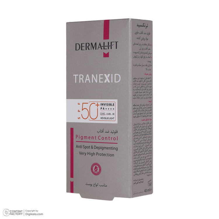فلوئید ضد آفتاب درمالیفت مدل Tranexid حجم 40 میلی لیتر