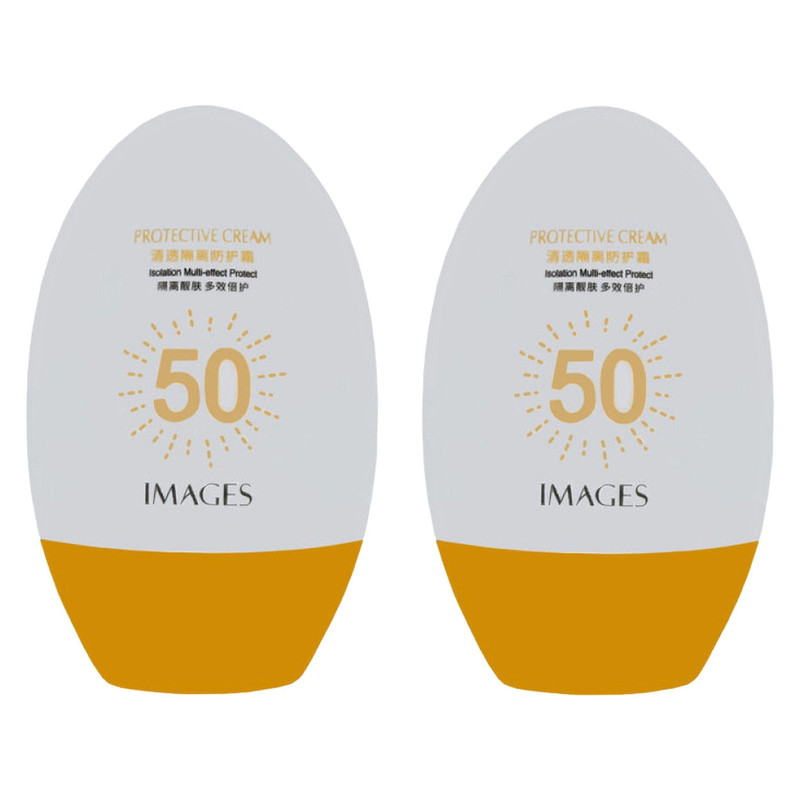 کرم ضد آفتاب بدون رنگ ایمجز SPF 50 مدل Protective مناسب انواع پوست حجم 45 میلی‌لیتر مجموعه 2 عددی