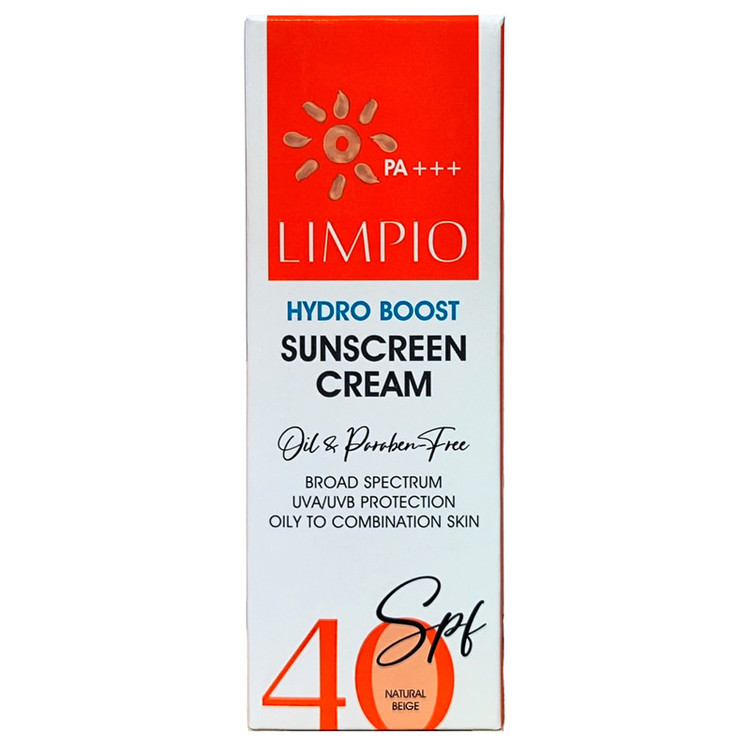 کرم ضد آفتاب بدون رنگ لیمپیو مدل SPF40 محافظ UVA ،UVB و PA+++، ضد لک و حساسیت، تنظیم ترشح چربی پوست، مناسب پوست چرب و مختلط حجم 50 میلیلیتر