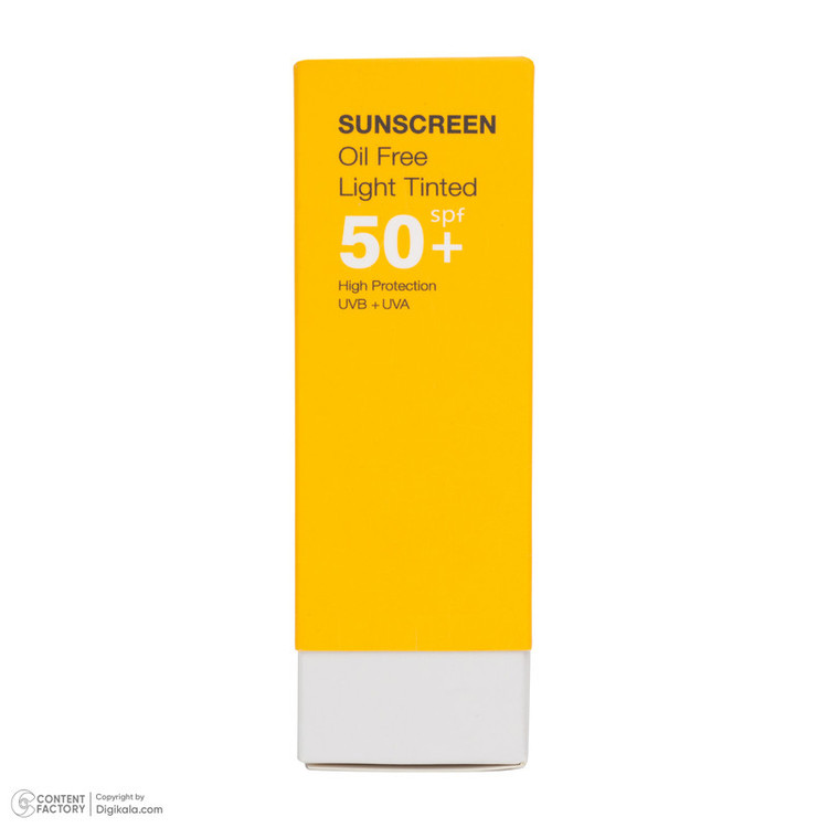 کرم ضد آفتاب رنگی صورت درمالوگ SPF 50 مدل 02 محافظ در برابر اشعه UVA مناسب برای پوست مختلط و چرب حجم 50 میلیلیتر