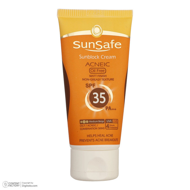 کرم ضد آفتاب رنگی سان سیف SPF 35 مدل 01 مناسب برای پوست چرب وزن 50 گرم
