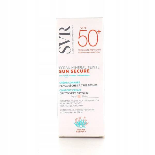 کرم ضد آفتاب رنگی اس وی آر SPF 50 مدل مینرال مناسب پوستهای خشک حجم 55 میلیلیتر