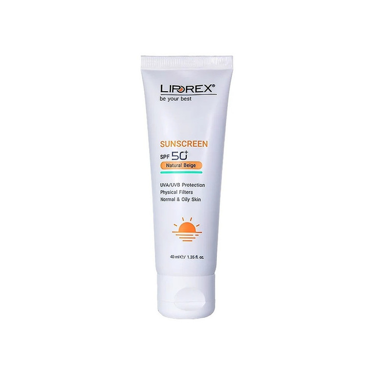 کرم ضد آفتاب رنگی لیپورکس SPF 50 مدل N-O مناسب برای پوست چرب و معمولی حجم 40 میلیلیتر