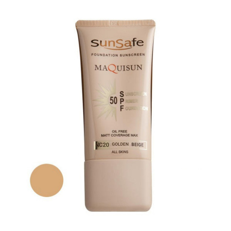 کرم ضدآفتاب رنگی سانسیف SPF50 مدل NC20 مناسب انواع پوست، حجم 40 میلیلیتر