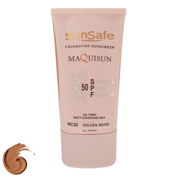 کرم ضدآفتاب رنگی سانسیف SPF50 مدل NC20 مناسب انواع پوست، حجم 40 میلیلیتر