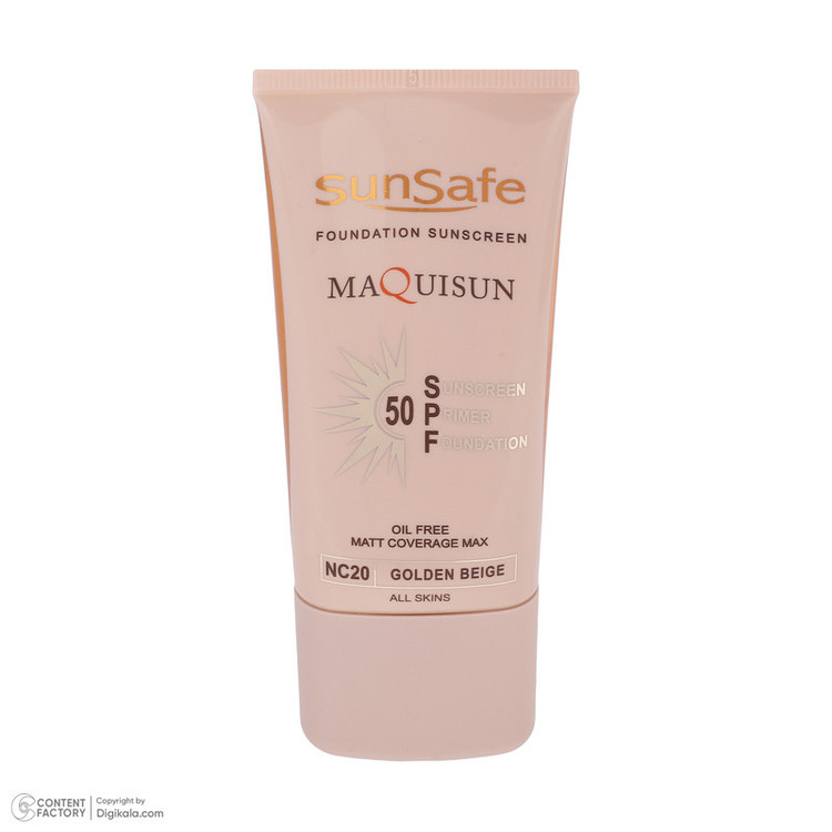 کرم ضدآفتاب رنگی سانسیف SPF50 مدل NC20 مناسب انواع پوست، حجم 40 میلیلیتر