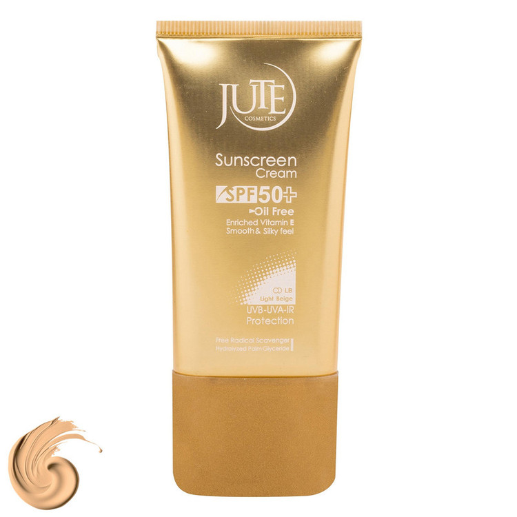 کرم ضد آفتاب رنگی ژوت، SPF 50، مناسب انواع پوست با تنالیته روشن و حجم 40 میلیلیتر، ضد آب، محافظتکننده در برابر اشعههای UVA و UVB، دارای فرمولاسیون فاقد چربی و ویتامین E، با ماندگاری 2 ساعته