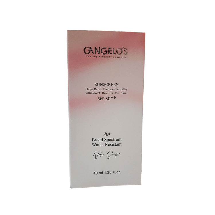 کرم ضدآفتاب بی رنگ صورت گانگلس spf50 مدل فلوئید محافظ در برابر uva,uvb مناسب برای انواع پوست حجم 40 میلی لیتر