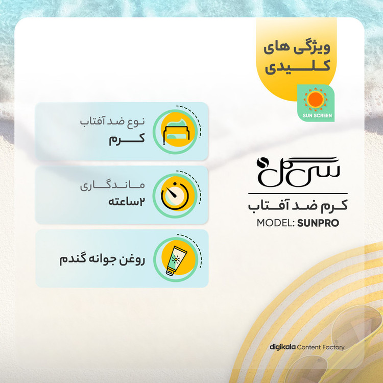 کرم ضدآفتاب سی گل مدل Sunpro، حجم 40 میلیلیتر