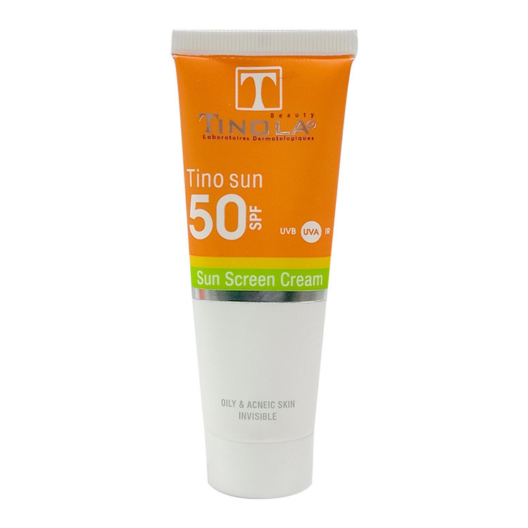 کرم ضد آفتاب بدون رنگ تینولا بیوتی SPF 50 مدل 001 مناسب پوستهای چرب و معمولی حجم 40 میلیلیتر