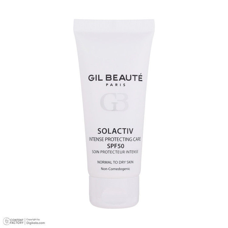 کرم ضد آفتاب بدون رنگ ژیل بوته SPF 50 مدل GB_008 مناسب پوستهای معمولی و خشک حجم 40 میلیلیتر