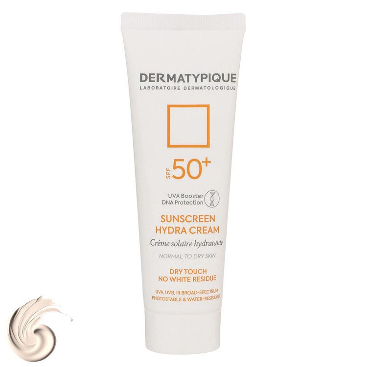 کرم ضدآفتاب بیرنگ درماتیپیک +SPF50 مدل هیدرا مناسب انواع پوست، حجم 50 میلیلیتر