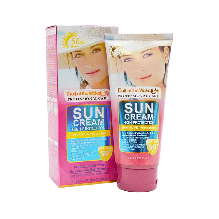 کرم ضد آفتاب بدون رنگ وکالی SPF 50 مدل wl491 مناسب انواع پوست حجم 130 میلیلیتر