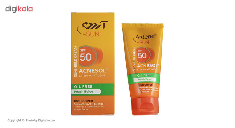 کرم ضد آفتاب آردن سان مدل Peach Beige وزن 50 گرم