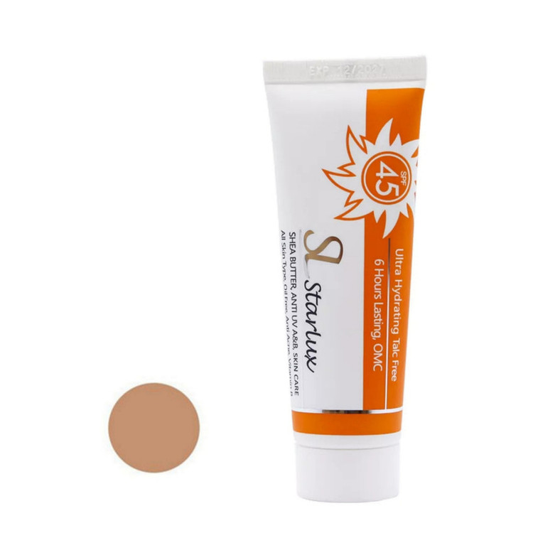 کرم ضد آفتاب رنگی استار لوکس SPF 45 مدل DB مناسب انواع پوست حجم 40 میلیلیتر