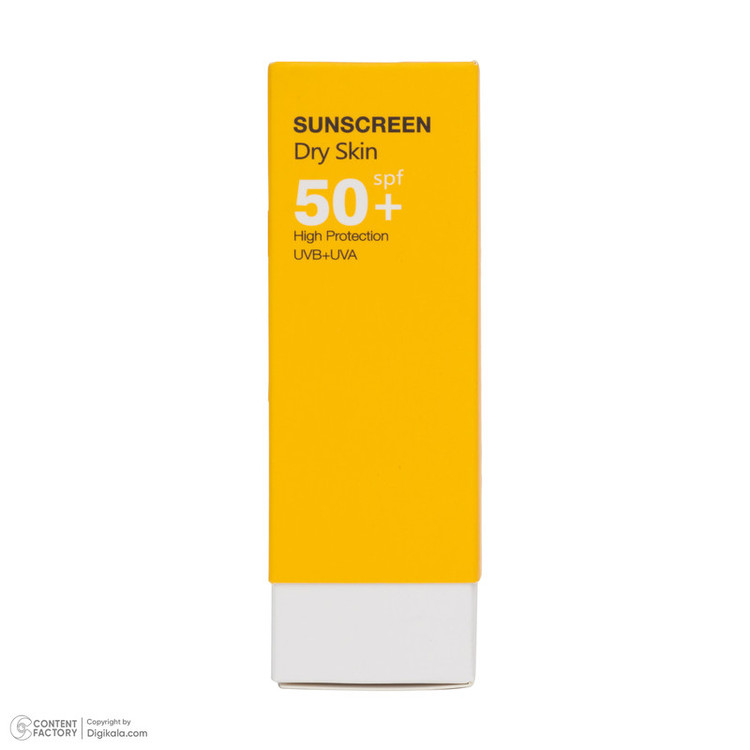 کرم ضد آفتاب بیرنگ صورت درمالوگ SPF 50 مدل 01 محافظ در برابر اشعه UVA و UVB مناسب برای پوست خشک حجم ۵۰ میلیلیتر