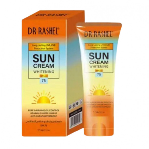 کرم ضد آفتاب بی رنگ دکتر راشل SPF 70 مدل Whitening مناسب پوستهای چرب و مختلط حجم 60 میلی لیتر