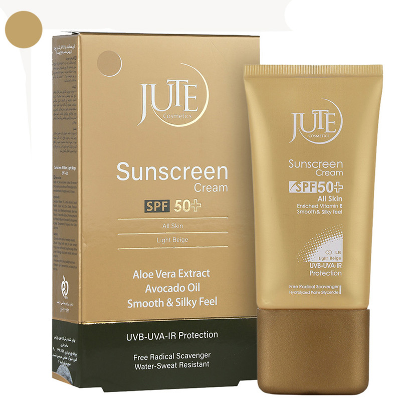 کرم ضدآفتاب رنگی صورت ژوت SPF 50 مدل 1986 ضد آب، محافظت‌کننده در برابر اشعه‌های UVA و UVB ماسب برای انوع پوست حجم 40 میلی لیتر