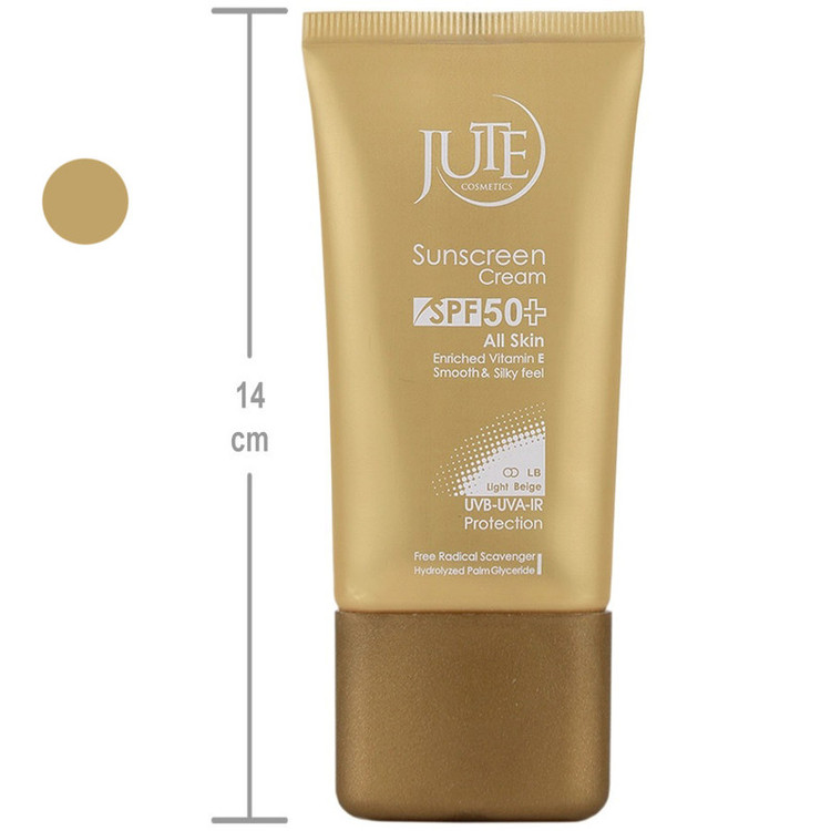 کرم ضدآفتاب رنگی صورت ژوت SPF 50 مدل 1986 ضد آب، محافظتکننده در برابر اشعههای UVA و UVB ماسب برای انوع پوست حجم 40 میلی لیتر