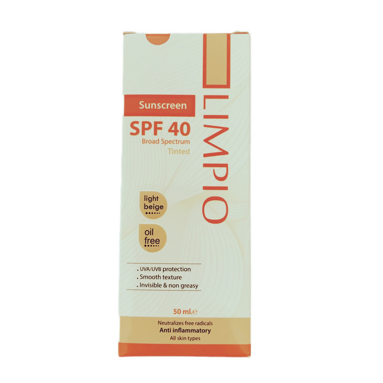 کرم ضد آفتاب رنگی لیمپیو SPF 40 مدل UVA UVB مناسب انواع پوست ها حجم 50 میلیلیتر