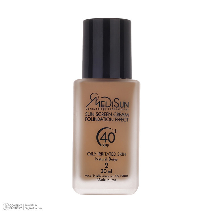 کرم ضد آفتاب رنگی مدیسان SPF40 مدل 02 مناسب پوستهای چرب حجم 30 میلیلیتر