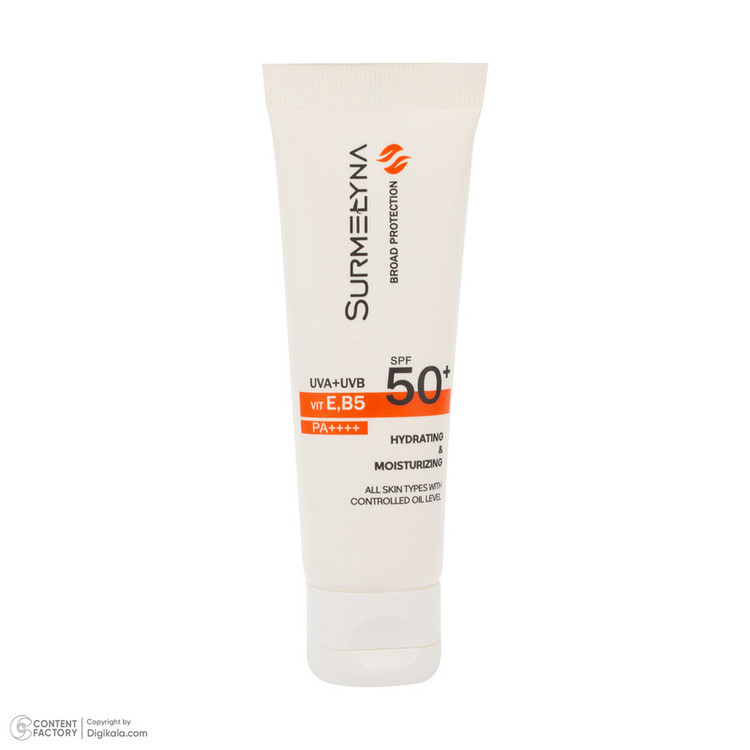 کرم ضد آفتاب بیرنگ سورملینا، SPF 50، مدل 00 UVA UVB، مناسب انواع پوست با حجم 50 میلیلیتر، ضد حساسیت، فاقد پارابن و سیلیکون، محافظتکننده در برابر اشعههای UVA و UVB، بدون تست حیوانی، PA++++، ضد پیری، ضد جوش، با ماندگاری 2 ساعته