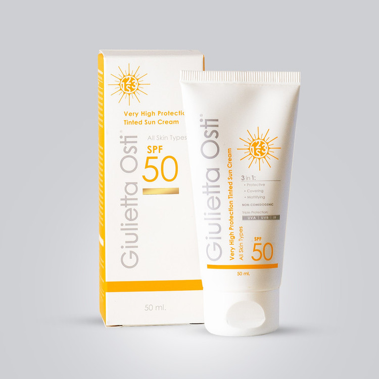 کرم ضد آفتاب رنگی جولیتا اُستی SPF 50 مدل 00 مناسب انواع پوست حجم 50 میلیلیتر