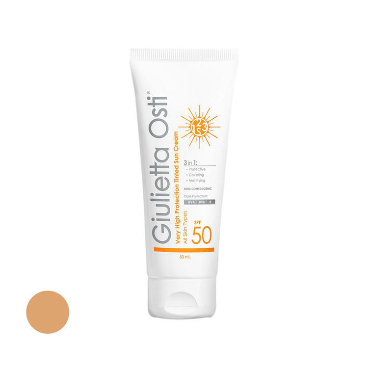 کرم ضد آفتاب رنگی جولیتا اُستی SPF 50 مدل 00 مناسب انواع پوست حجم 50 میلیلیتر