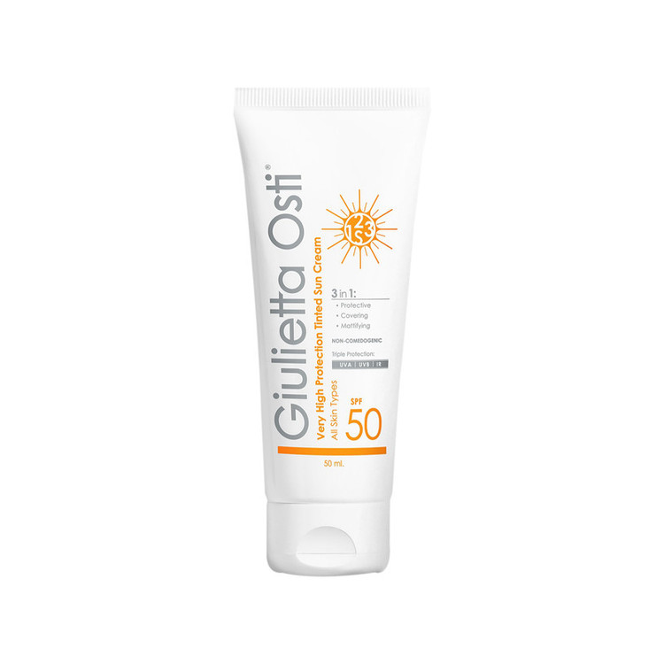 کرم ضد آفتاب رنگی جولیتا اُستی SPF 50 مدل 00 مناسب انواع پوست حجم 50 میلیلیتر