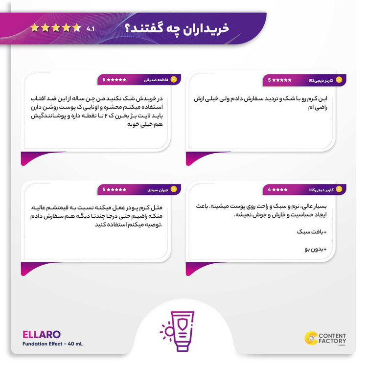 کرم ضد آفتاب رنگی الارو SPF25 سری Fundation Effect مناسب انواع پوست تحت لیسانس حجم 40 میلیلیتر